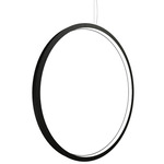 Frame Vertical Circle Pendant - Charcoal / White