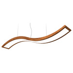 Wave Linear Pendant - Imbuia / White Acrylic