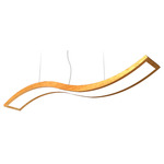 Wave Linear Pendant - Louro Freijo / White Acrylic