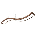 Wave Linear Pendant - American Walnut / White Acrylic