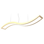 Wave Linear Pendant - Maple / White Acrylic