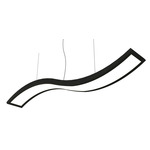 Wave Linear Pendant - Charcoal / White Acrylic