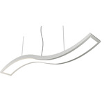 Wave Linear Pendant - Organic White / White Acrylic