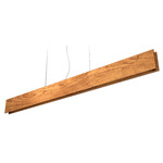 Clean Plank Linear Pendant - Imbuia / White Acrylic
