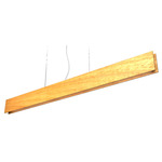 Clean Plank Linear Pendant - Louro Freijo / White Acrylic
