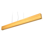 Clean Plank Linear Pendant - Teak / White Acrylic