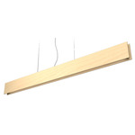Clean Plank Linear Pendant - Maple / White Acrylic