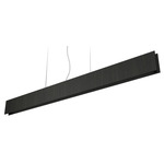 Clean Plank Linear Pendant - Charcoal / White Acrylic