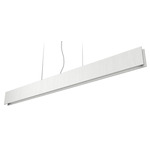 Clean Plank Linear Pendant - Organic White / White Acrylic