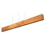 Clean Plank Linear Pendant - Imbuia / White Acrylic