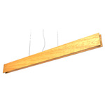 Clean Plank Linear Pendant - Louro Freijo / White Acrylic