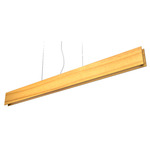 Clean Plank Linear Pendant - Teak / White Acrylic