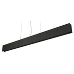 Clean Plank Linear Pendant - Charcoal / White Acrylic