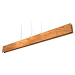 Clean Plank Linear Pendant - Imbuia / White Acrylic