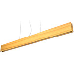 Clean Plank Linear Pendant - Teak / White Acrylic