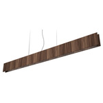 Clean Plank Linear Pendant - American Walnut / White Acrylic