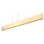 Clean Plank Linear Pendant - Maple / White Acrylic