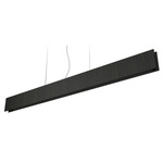 Clean Plank Linear Pendant - Charcoal / White Acrylic