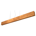 Clean Plank Linear Pendant - Imbuia / White Acrylic