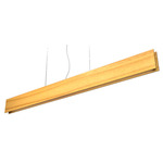 Clean Plank Linear Pendant - Teak / White Acrylic