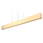 Clean Plank Linear Pendant - Maple / White Acrylic