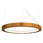 Frame Ring Pendant - Teak / White