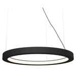 Frame Ring Pendant - Charcoal / White
