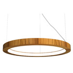 Frame Ring Pendant - Teak / White