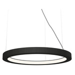 Frame Ring Pendant - Charcoal / White