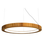 Frame Ring Pendant - Teak / White