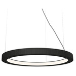 Frame Ring Pendant - Charcoal / White