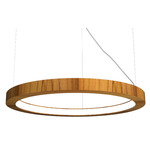 Frame Ring Pendant - Teak / White
