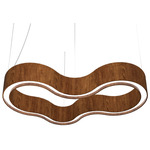 Organic Curved Pendant - Imbuia / White Acrylic