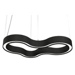 Organic Curved Pendant - Charcoal / White Acrylic