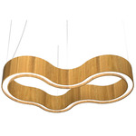 Organic Curved Pendant - Louro Freijo / White Acrylic