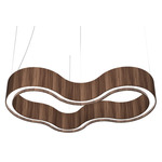 Organic Curved Pendant - American Walnut / White Acrylic