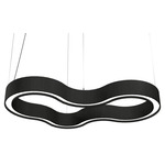 Organic Curved Pendant - Charcoal / White Acrylic