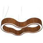Organic Curved Pendant - Imbuia / White Acrylic