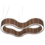 Organic Curved Pendant - American Walnut / White Acrylic