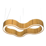 Organic Curved Pendant - Louro Freijo / White Acrylic