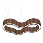 Organic Curved Pendant - American Walnut / White Acrylic