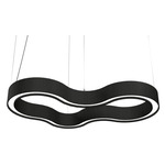 Organic Curved Pendant - Charcoal / White Acrylic