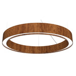 Cylindrical Slim Ring Pendant - Imbuia / White Acrylic