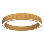 Cylindrical Slim Ring Pendant - Louro Freijo / White Acrylic