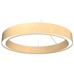 Cylindrical Slim Ring Pendant - Maple / White Acrylic