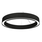 Cylindrical Slim Ring Pendant - Charcoal / White Acrylic
