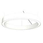 Cylindrical Slim Ring Pendant - Organic White / White Acrylic