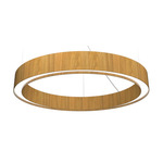 Cylindrical Slim Ring Pendant - Louro Freijo / White Acrylic