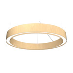 Cylindrical Slim Ring Pendant - Maple / White Acrylic