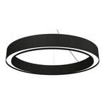 Cylindrical Slim Ring Pendant - Charcoal / White Acrylic
